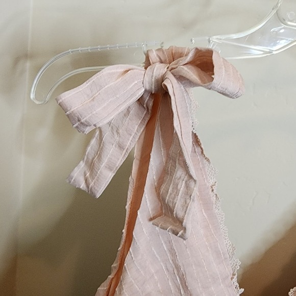 Lulu's blush pink tie strap tiered babydoll dress, small, NWT - Picture 9 of 10